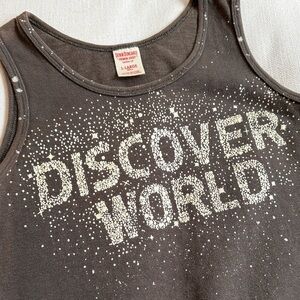 Denim Dungaree Premium Jersey ‘Discover World’ Tank